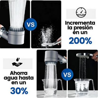 FuenteRelax™ Cabezal Ducha Alta Presion Masajeadora con filtro.🚿